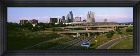 Framed Highway interchange, Kansas City, Missouri, USA Print