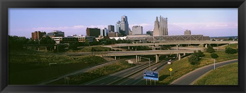 Framed Highway interchange, Kansas City, Missouri, USA Print