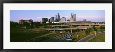 Framed Highway interchange, Kansas City, Missouri, USA Print