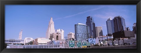 Framed Low angle view of downtown Kansas City Print