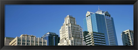 Framed Close up of buildings in Downtown Kansas City, Missouri Print