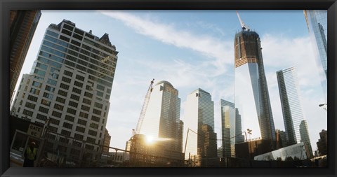 Framed Skyscrapers in a city, New York City, New York State, USA 2012 Print