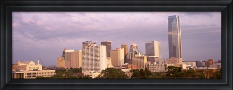 Framed Downtown skyline, Oklahoma City, Oklahoma Print