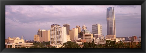 Framed Downtown skyline, Oklahoma City, Oklahoma Print