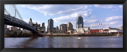 Framed Bridge across the Ohio River, Cincinnati, Hamilton County, Ohio Print