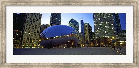 Framed Buildings in a city, Cloud Gate, Millennium Park, Chicago, Cook County, Illinois, USA Print