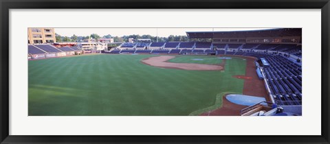 Framed Baseball stadium in a city, Durham Bulls Athletic Park, Durham, Durham County, North Carolina, USA Print