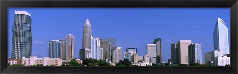 Framed City skyline, Charlotte, Mecklenburg County, North Carolina, USA Print