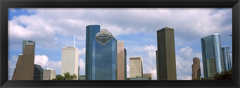 Framed Low angle view of skyscrapers, Houston, Texas, USA Print