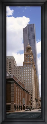 Framed Skyscrapers in a city, Houston, Texas, USA (vertical) Print