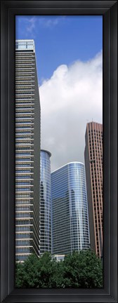 Framed Wedge Tower, ExxonMobil Building, Chevron Building, Houston, Texas Print