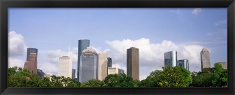 Framed Wedge Tower, ExxonMobil Building, Chevron Building, Houston, Texas (horizontal) Print