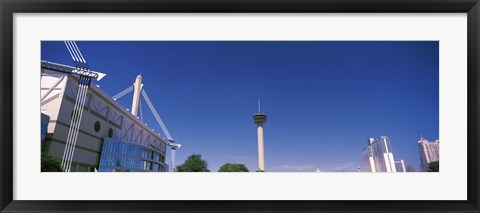 Framed Buildings in a city, Alamodome, Tower of the Americas, San Antonio Marriott, Grand Hyatt San Antonio, San Antonio, Texas, USA Print