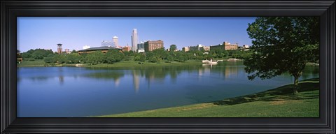 Framed Buildings at the waterfront, Omaha, Nebraska (horizontal) Print