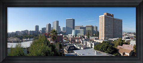 Framed View over Oakland from Adams Point, California Print