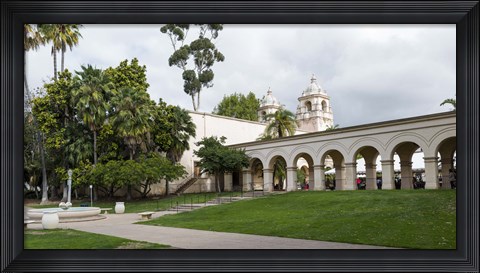 Framed Colonnade in Balboa Park, San Diego, California, USA Print