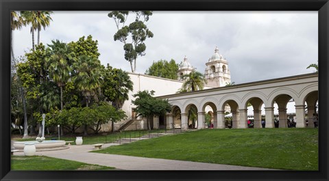 Framed Colonnade in Balboa Park, San Diego, California, USA Print