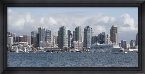 Framed San Diego City Skyline Print