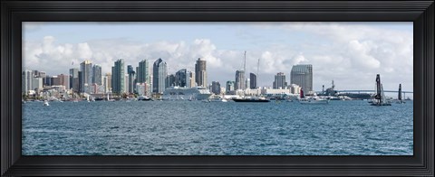 Framed San Diego as seen from the Water Print