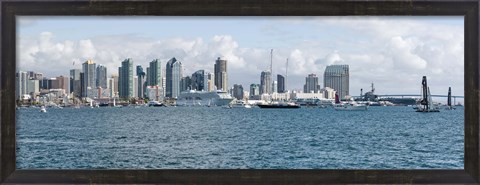 Framed San Diego as seen from the Water Print