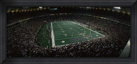 Framed Spectators in an American football stadium, Hubert H. Humphrey Metrodome, Minneapolis, Minnesota, USA Print
