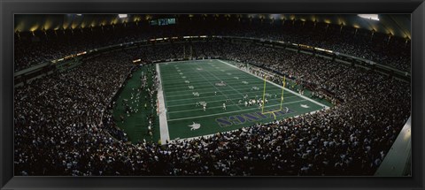 Framed Spectators in an American football stadium, Hubert H. Humphrey Metrodome, Minneapolis, Minnesota, USA Print