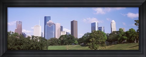 Framed Downtown skylines, Houston, Texas Print