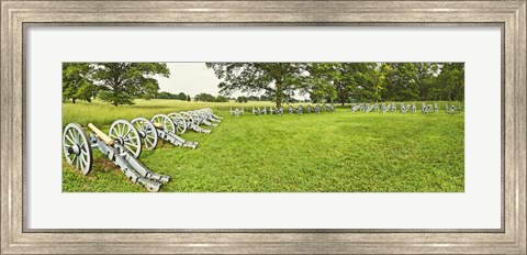 Framed Cannons in a park, Valley Forge National Historic Park, Philadelphia, Pennsylvania, USA Print