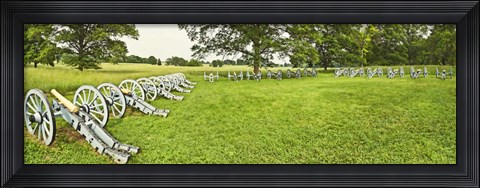 Framed Cannons in a park, Valley Forge National Historic Park, Philadelphia, Pennsylvania, USA Print