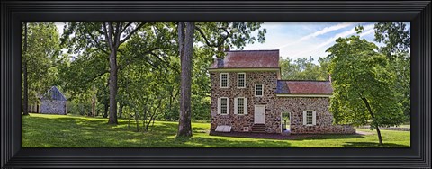 Framed Facade of a building, Washington&#39;s Headquarters, Valley Forge National Historic Park, Philadelphia, Pennsylvania, USA Print