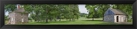 Framed Buildings in a farm, Washington&#39;s Headquarters, Valley Forge National Historic Park, Philadelphia, Pennsylvania, USA Print