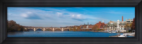 Framed Francis Scott Key Bridge over the Potomac River, Old Georgetown, Washington DC, USA Print