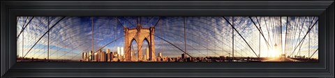 Framed Details of the Brooklyn Bridge, New York City, New York State, USA Print