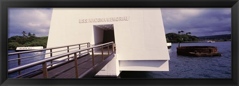 Framed USS Arizona Memorial, Pearl Harbor, Honolulu, Hawaii Print