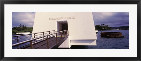 Framed USS Arizona Memorial, Pearl Harbor, Honolulu, Hawaii Print