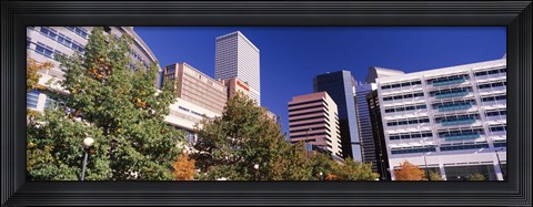 Framed Low angle view of buildings in a city, Sheraton Downtown Denver Hotel, Denver, Colorado, USA Print