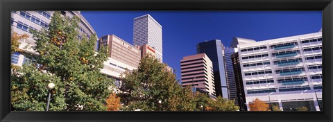 Framed Low angle view of buildings in a city, Sheraton Downtown Denver Hotel, Denver, Colorado, USA Print