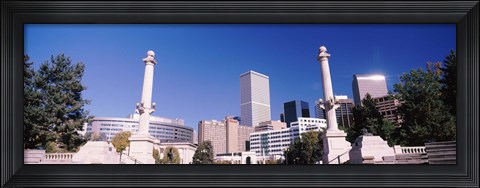 Framed Buildings from Civic Center Park, Denver, Colorado, USA Print