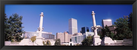 Framed Buildings from Civic Center Park, Denver, Colorado, USA Print