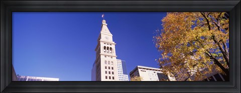 Framed Low angle view of a Clock tower, Denver, Colorado Print