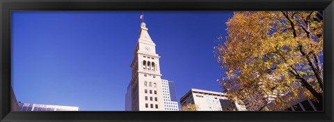 Framed Low angle view of a Clock tower, Denver, Colorado Print