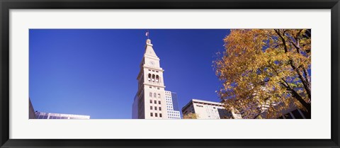 Framed Low angle view of a Clock tower, Denver, Colorado Print