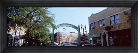 Framed Street scene, Lincoln Square, Chicago, Cook County, Illinois, USA Print