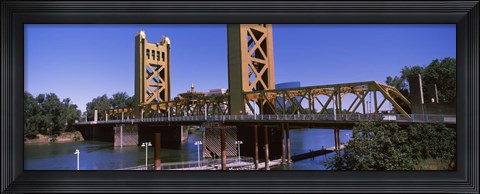 Framed Tower Bridge, Sacramento, CA , USA Print