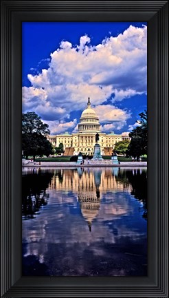 Framed Government building on the waterfront, Capitol Building, Washington DC Print