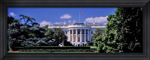 Framed Facade of the government building, White House, Washington DC, USA Print
