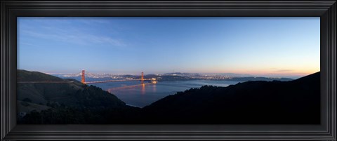 Framed Hawk Hill, Marin Headlands, Goden Gate Bridge, San Francisco, Califorina Print
