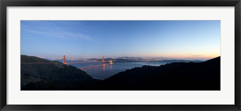 Framed Hawk Hill, Marin Headlands, Goden Gate Bridge, San Francisco, Califorina Print