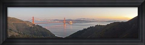 Framed Goden Gate Bridge view from Hawk Hill, San Francisco, Califorina Print