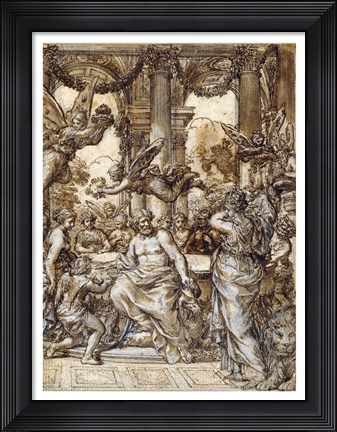 Framed Cybele before the Council of the Gods Print